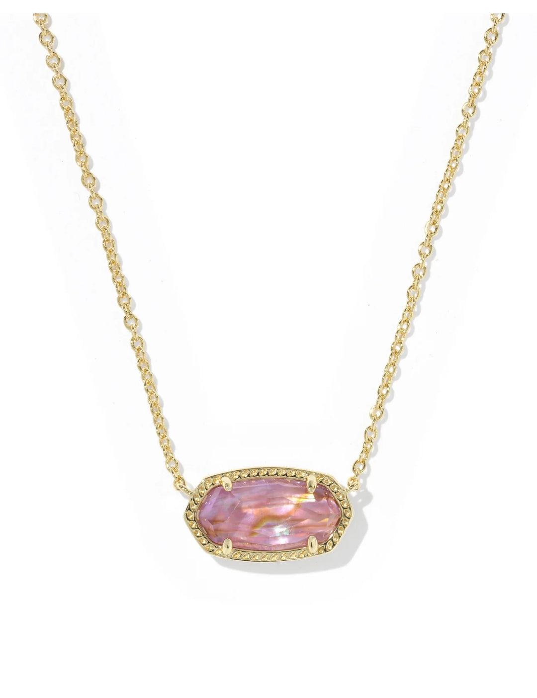 Elisa Pendant Necklace in Light Pauve Illusion