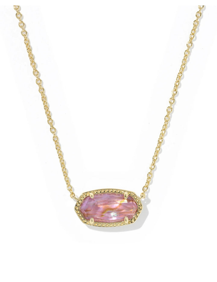 Elisa Pendant Necklace in Light Pauve Illusion