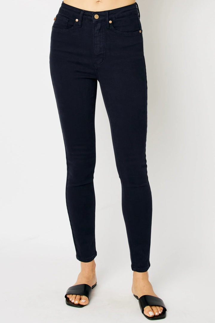 Navy Tummy Control Skinny Jean