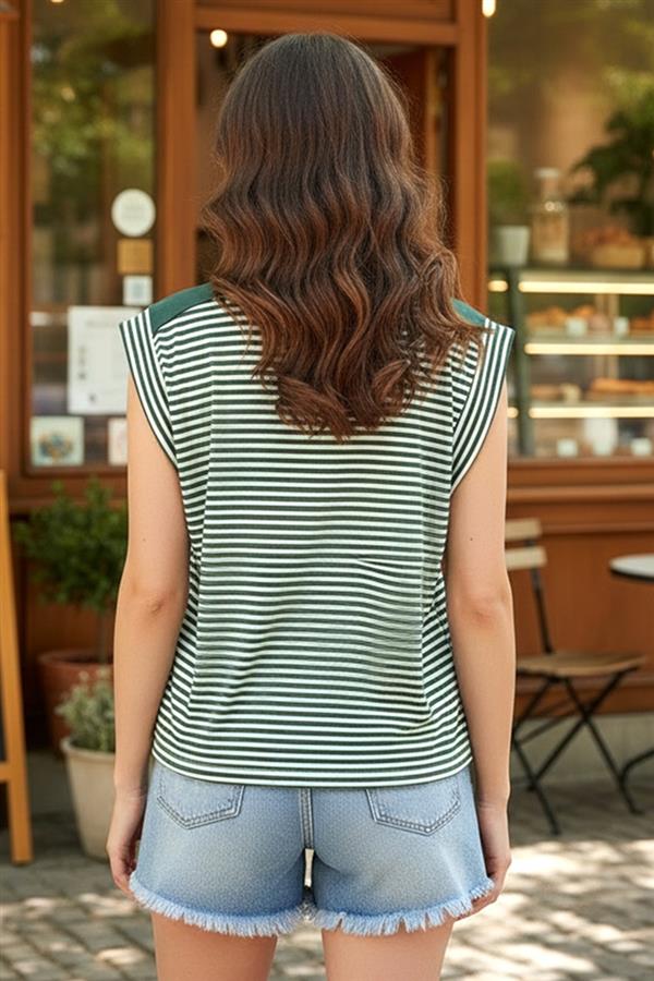 Roma Pinstripe Top