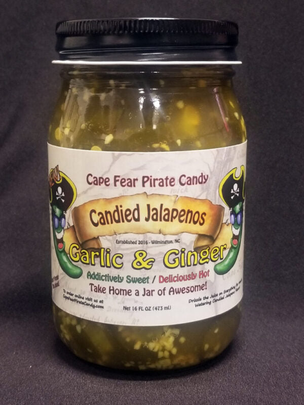 Garlic Ginger Candied Jalapenos