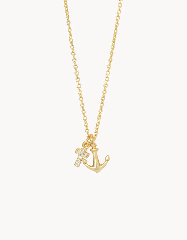 Sea La Vie Necklace It Is Well/Cross Anchor