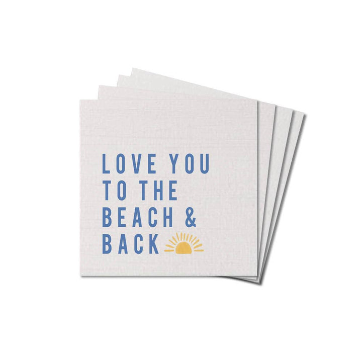 Love You To The Beach Sunset Coaster Set | Coastal Decor