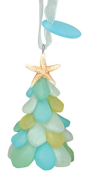 Resin Ornament Sea Glass Tree Topsail, NC