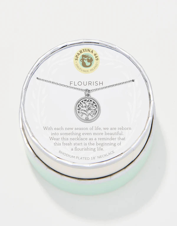 Sea La Vie Necklace Flourish/Tree of Life in Silver