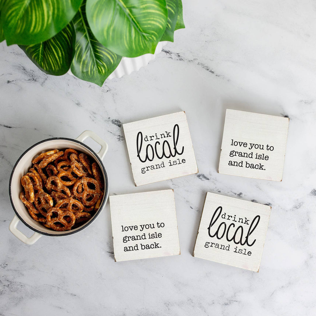 Love You To Surf City and Back Coaster Set