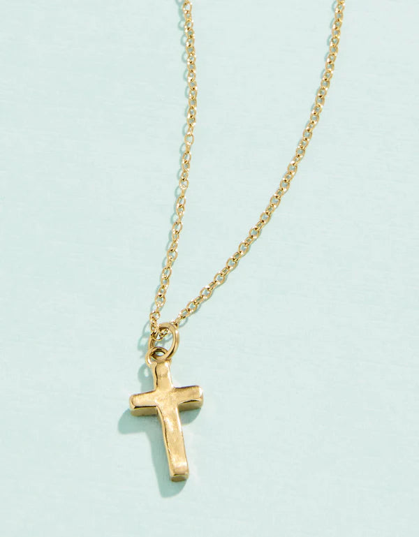 Splash Cross Necklace 17'' in Gold