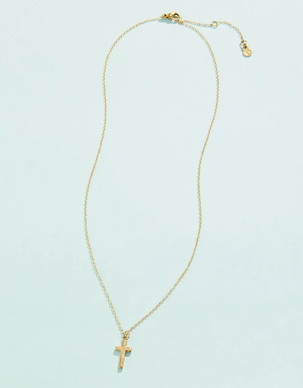 Splash Cross Necklace 17'' in Gold