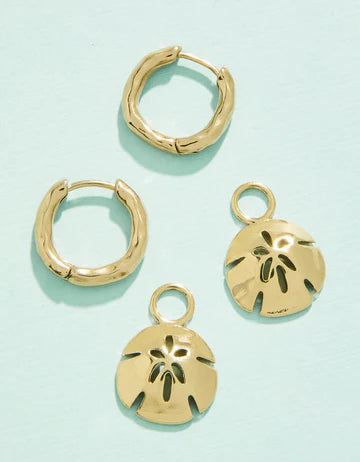 Sand Dollar Convertible Hoop Earrings