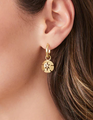 Sand Dollar Convertible Hoop Earrings
