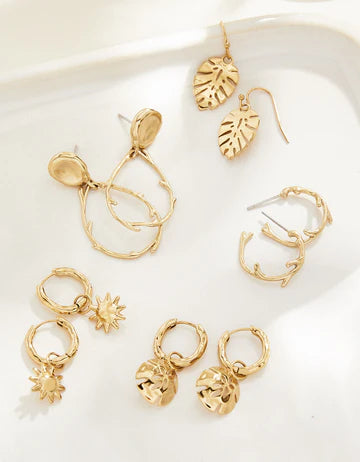 Sand Dollar Convertible Hoop Earrings