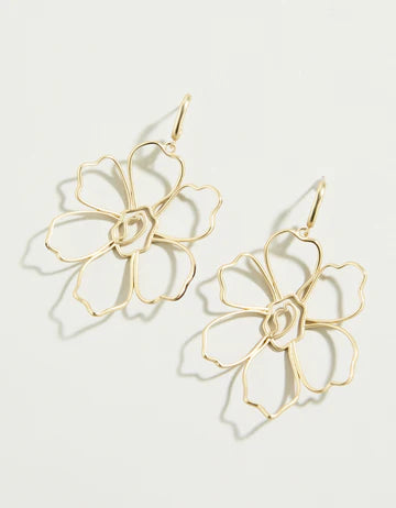 Granny Flower Earrings Gold