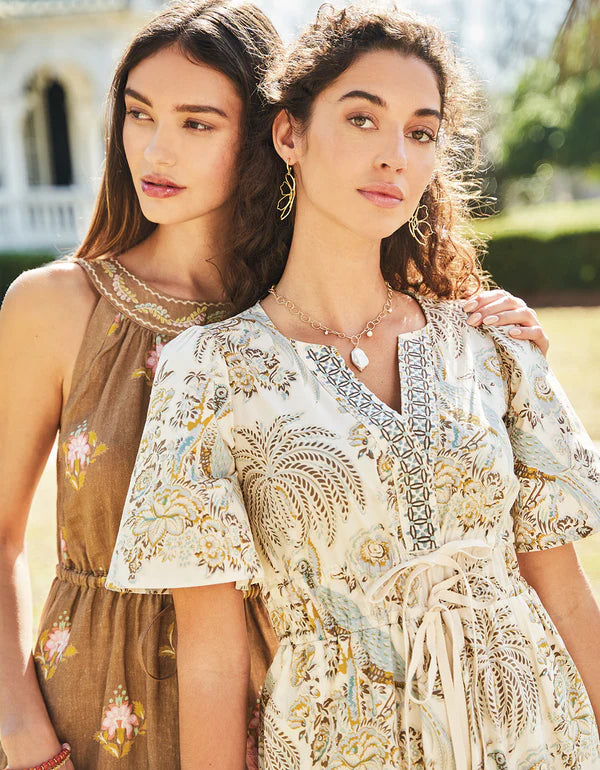 Granny Flower Earrings Gold