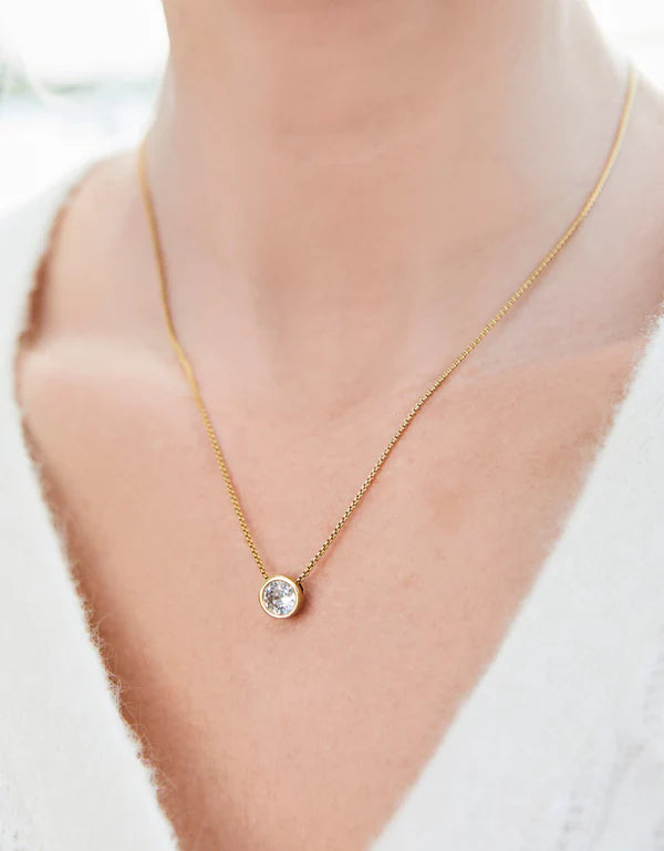 Splash Lighthouse Necklace 18" Cubic Zirconia