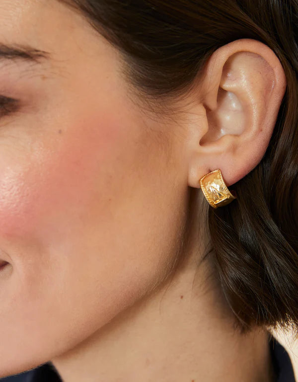 Set Sail Hoop Earrings 14mm Gold