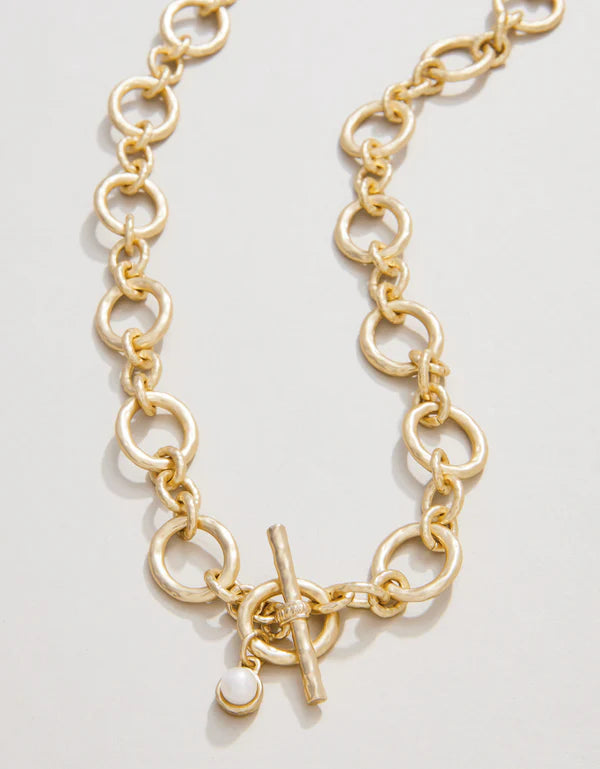 DeVaul Chain Toggle Necklace 18" Gold