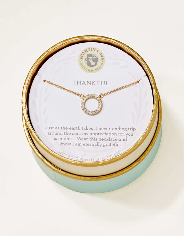 Sea La Vie Necklace 18" Thankful/Ring in Gold