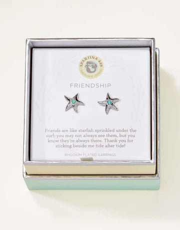 SLV Stud Earrings Friendship/Starfish - Silver