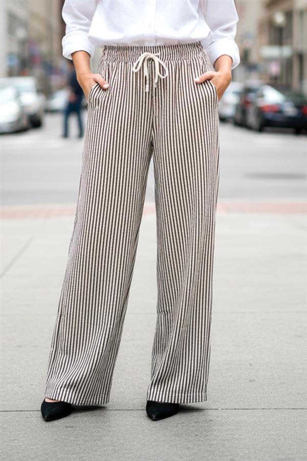Cora Striped Pants with Drawstring
