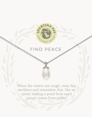 Sea La Vie Necklace Find Peace/Pearl - Silver