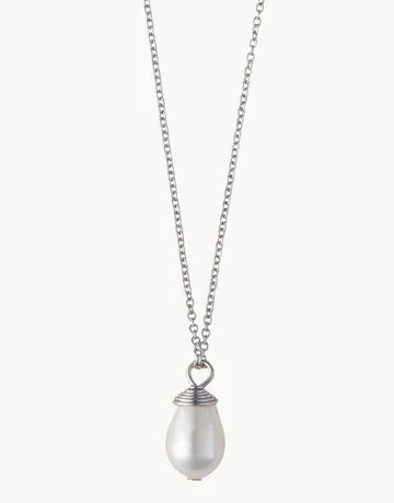 Sea La Vie Necklace Find Peace/Pearl - Silver