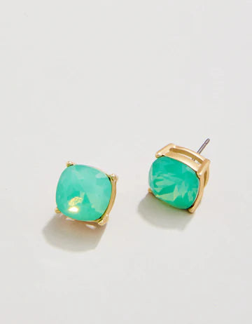 Sea La Vie Sea Glass Stud Earrings Happy/Sea Green