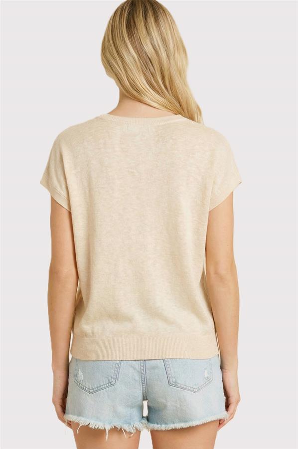 Seashore Beach Theme Short Sleeve Sweater