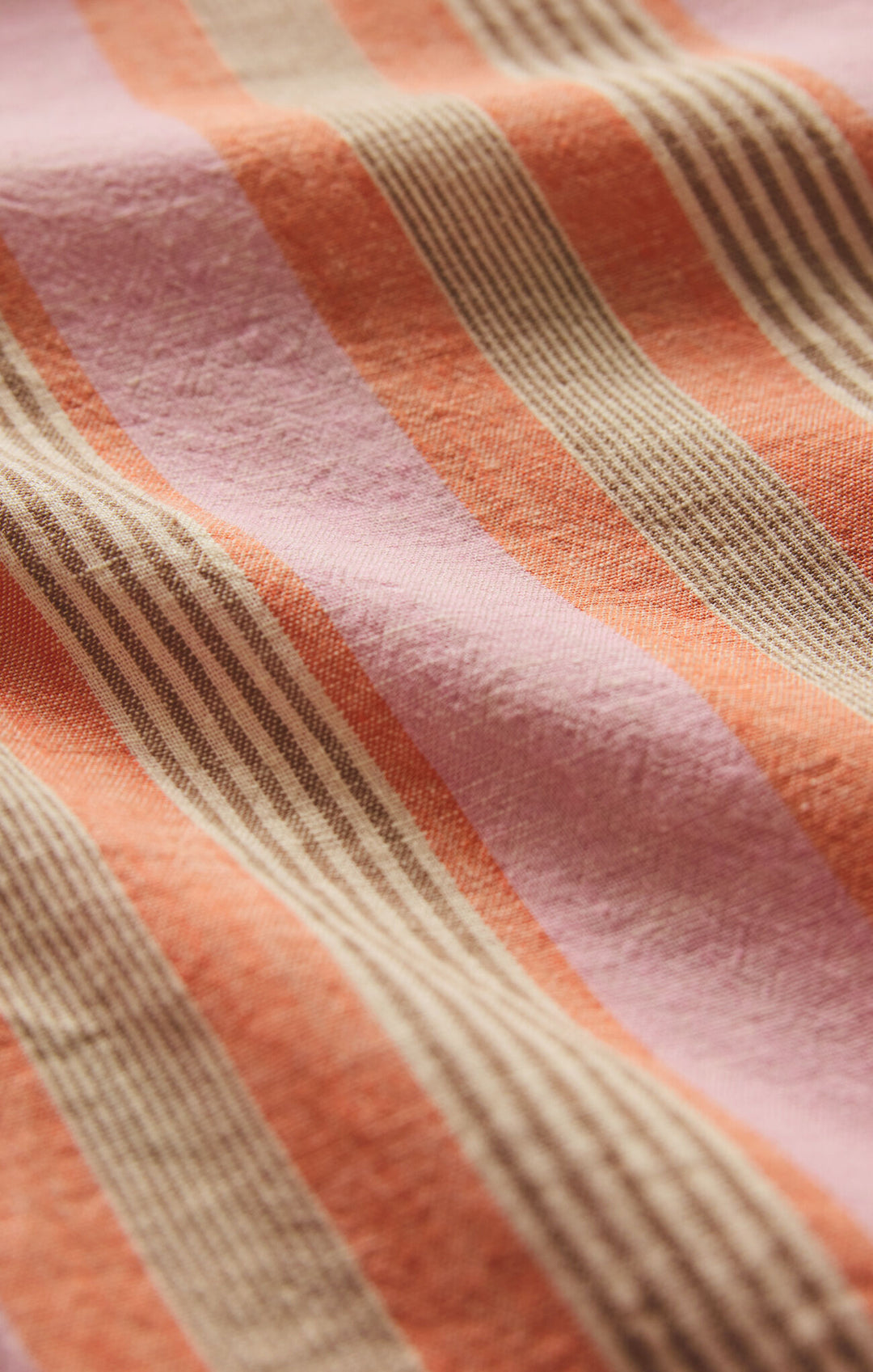 The Perfect Stripe Button Up in Tiger Lily