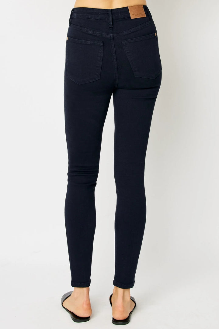 Navy Tummy Control Skinny Jean