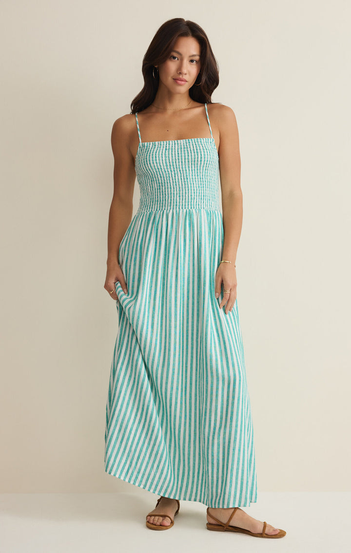 Bayside Striped Midi Dress - La Palma
