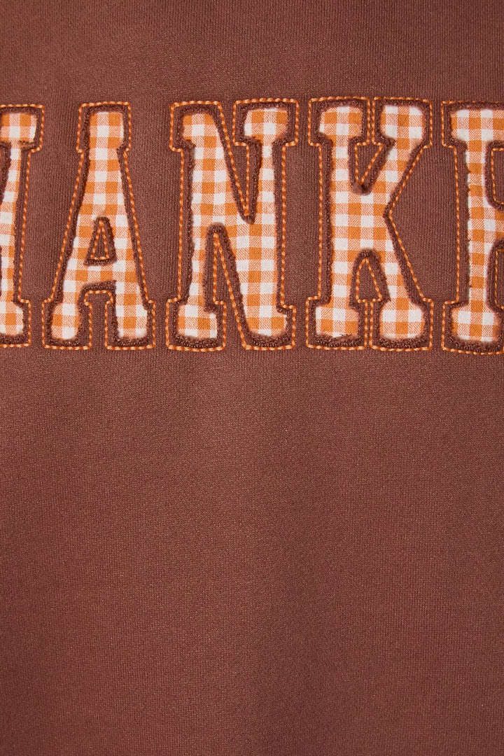 Thankful Graphic Crew Neck Sweatshirt