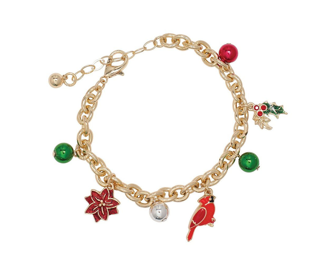 Christmas Icon Gold Charm Bracelet