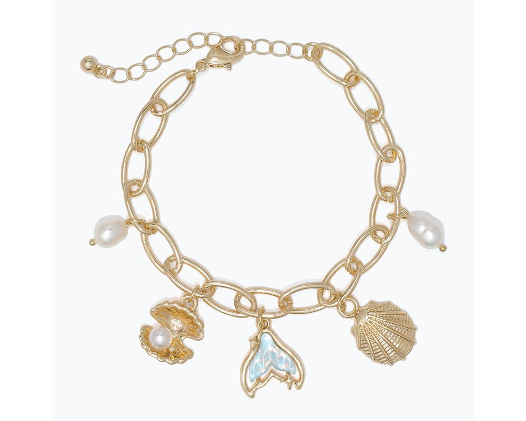 Charmy Sea Life with Pearls Bracelet