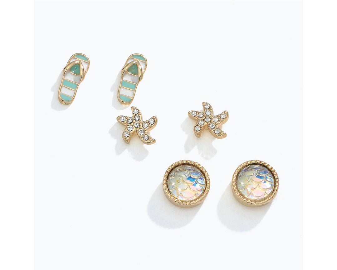 Mint Beach Life and Magical Mermaid Scales Earrings