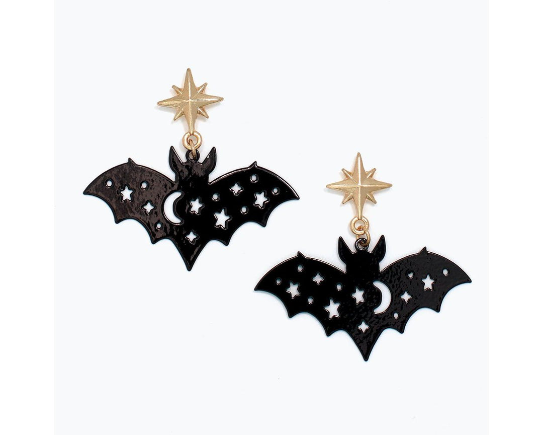 Nighttime Bat Earrings