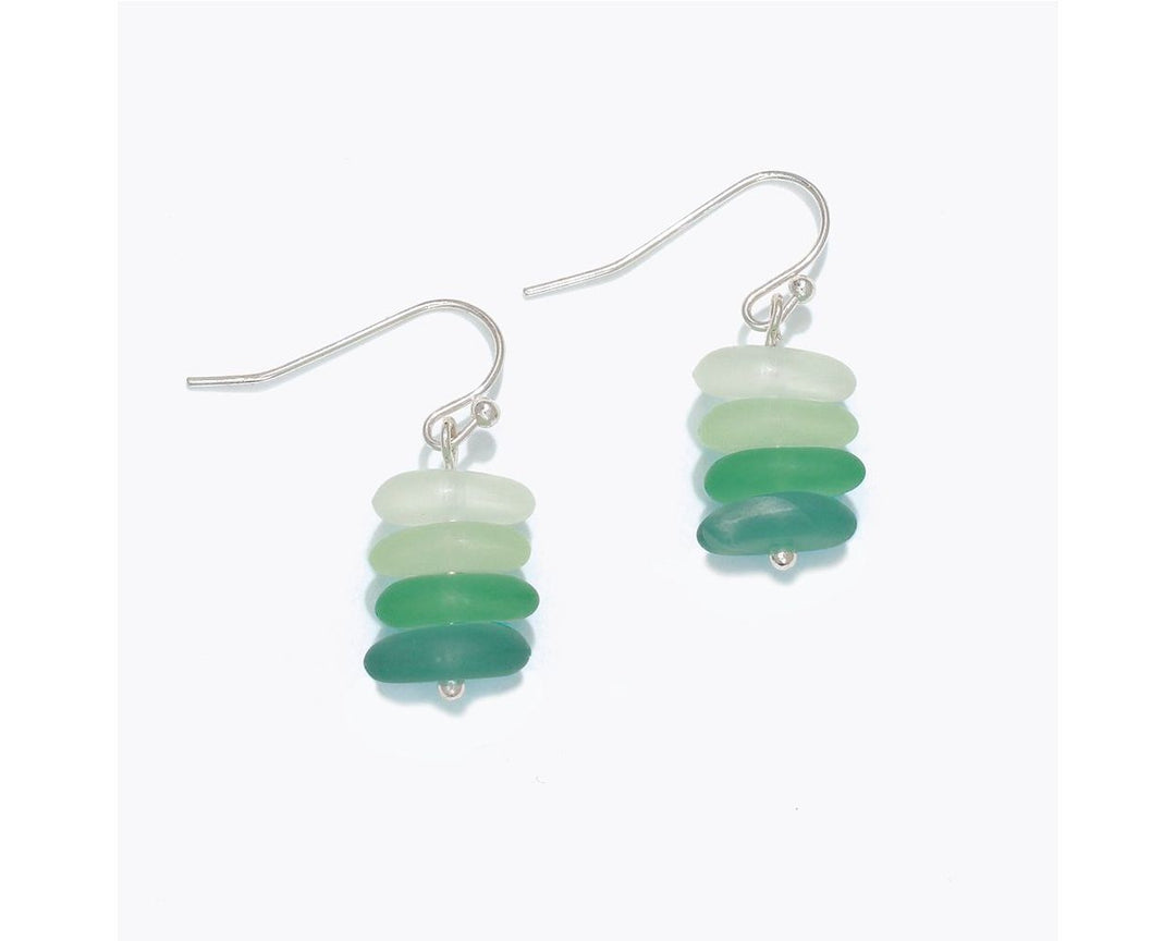 Sea Glass with Shades of the Ocean Earrings