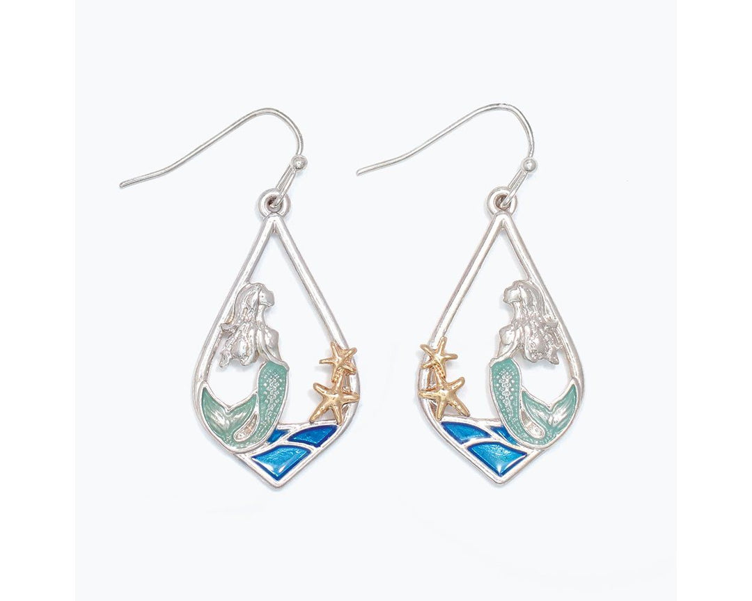 Two Tone Mermaid Scee Earrings