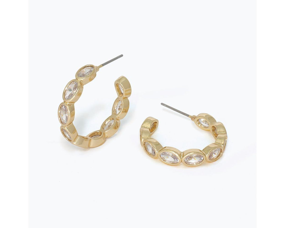 Gold Hoop with CTz Earrings