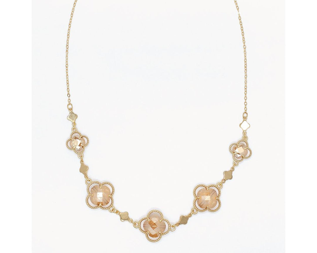 Neutral Crystal Clove Necklace