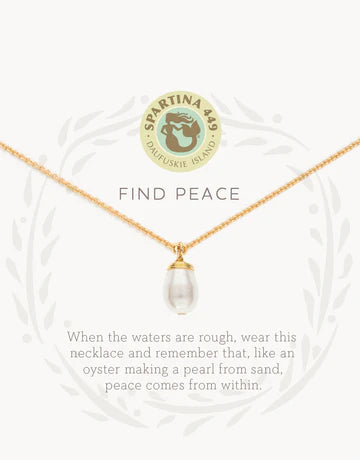 Sea La Vie Find Peace Necklace - Gold