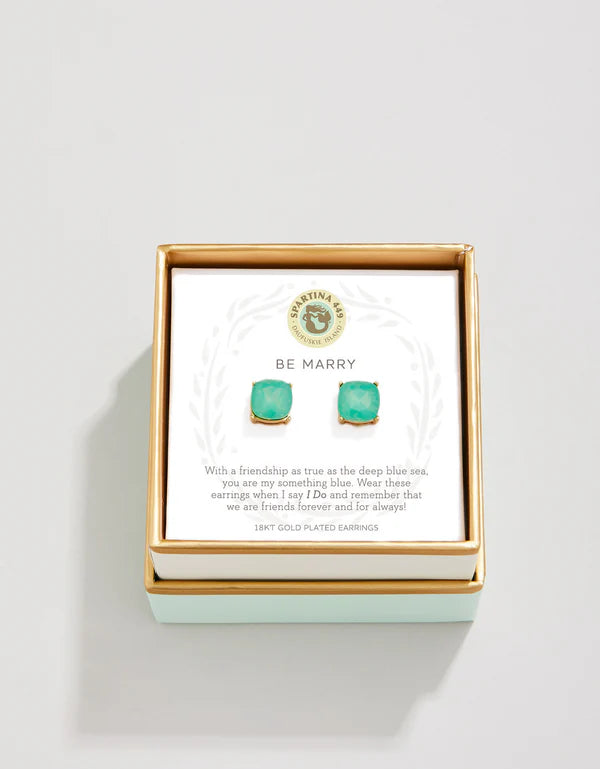 Sea La Vie Sea Glass Stud Earrings - Be Marry