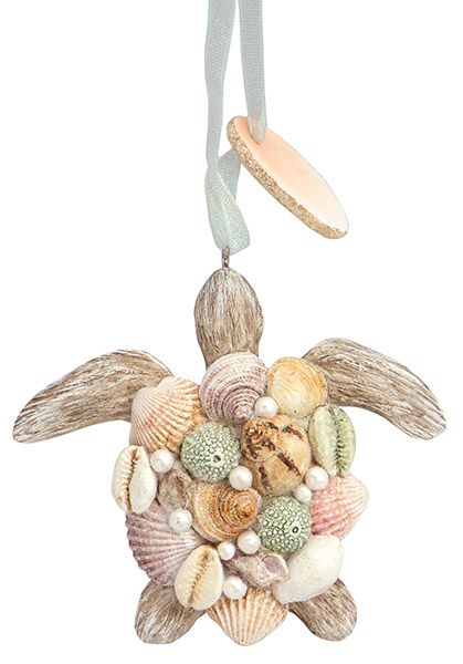 Resin Ornament Shell Turtle - Surf City