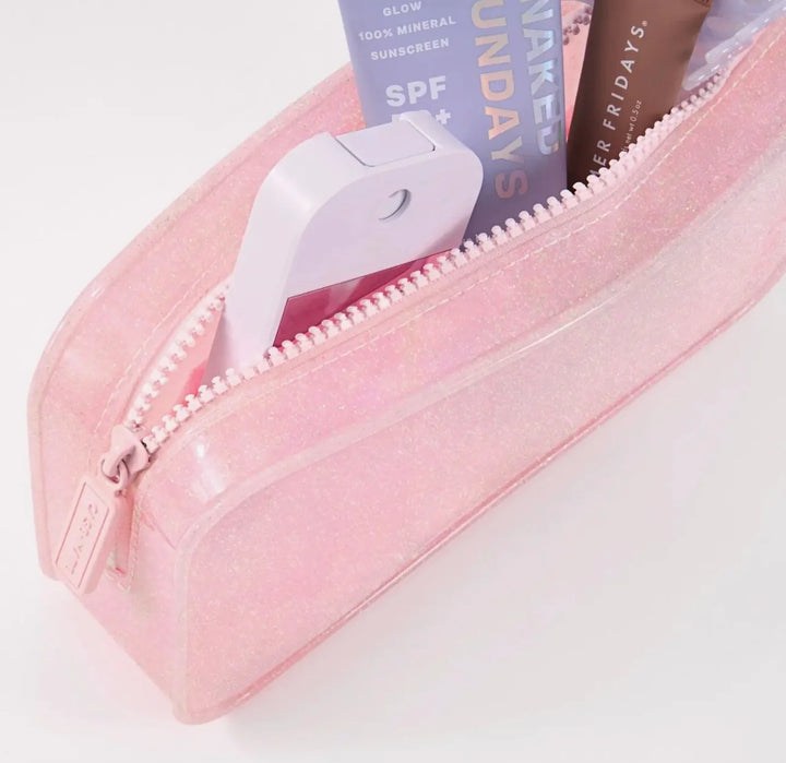 Case Mate Jelly Makeup Bag in Ballet Pink Twinkle