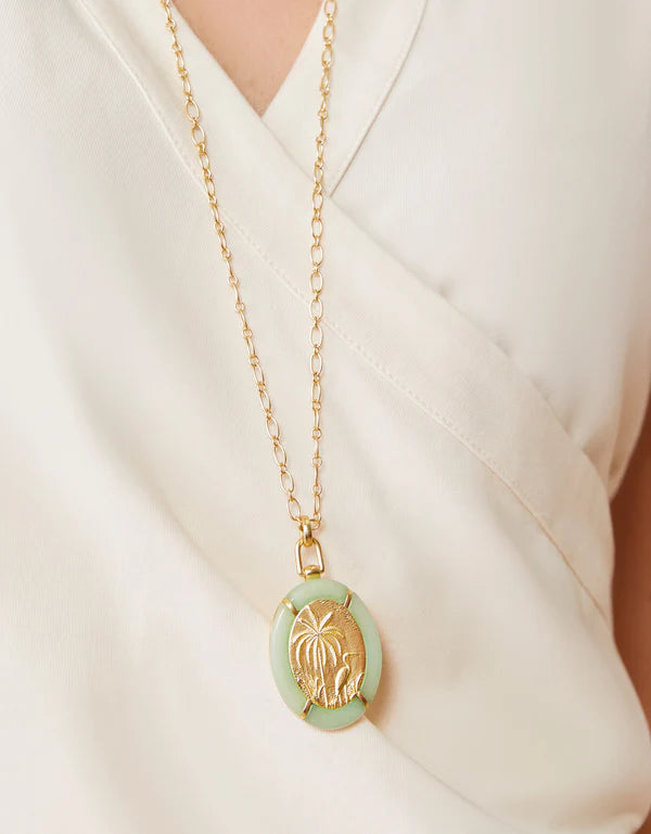 Scenes from the Lowcountry Necklace 30" Jade