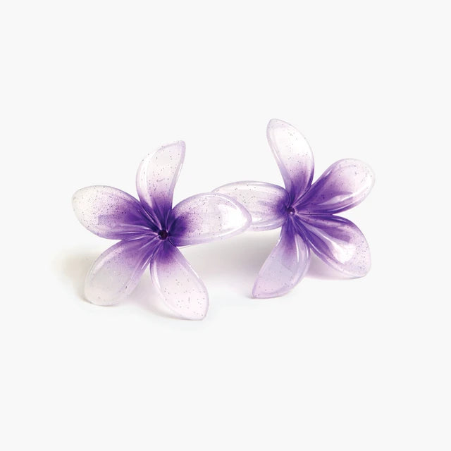 Hair Clips in Yellow/Purple