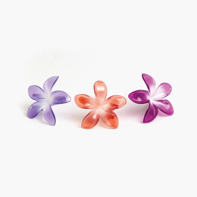 Hair Clips Mini Plumeria 3 Pack