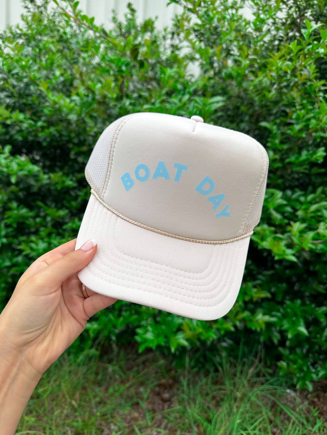 Boat Day Cream Trucker Hat