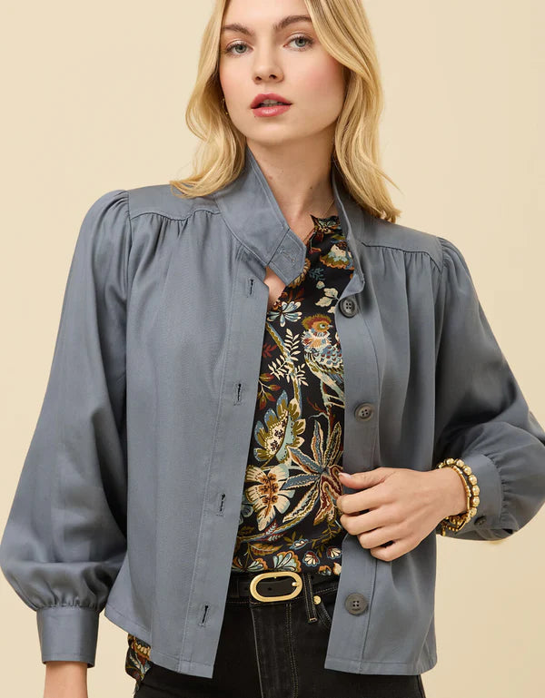 Willow Brushed Jacket Smoky Blue