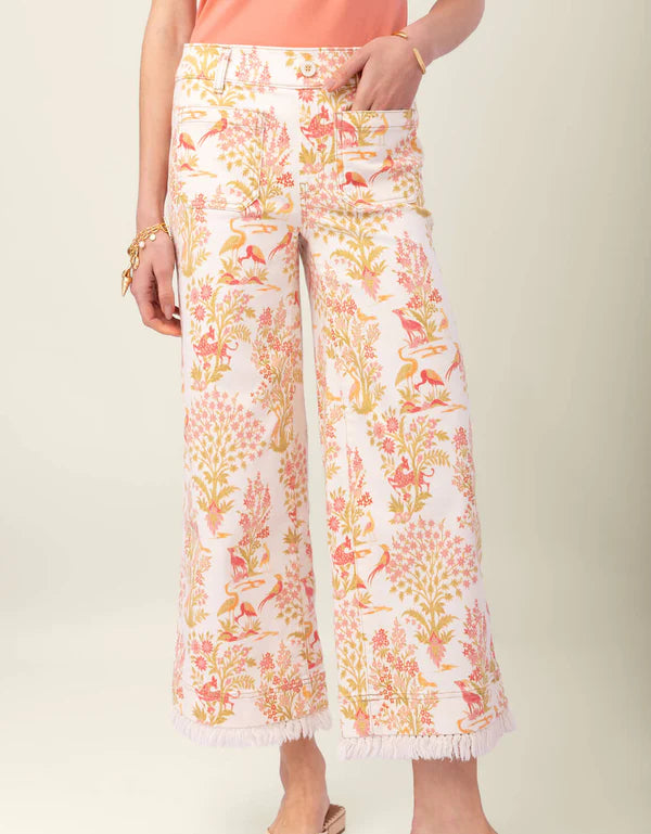 Pritchard Wide Leg Fringe in Toile