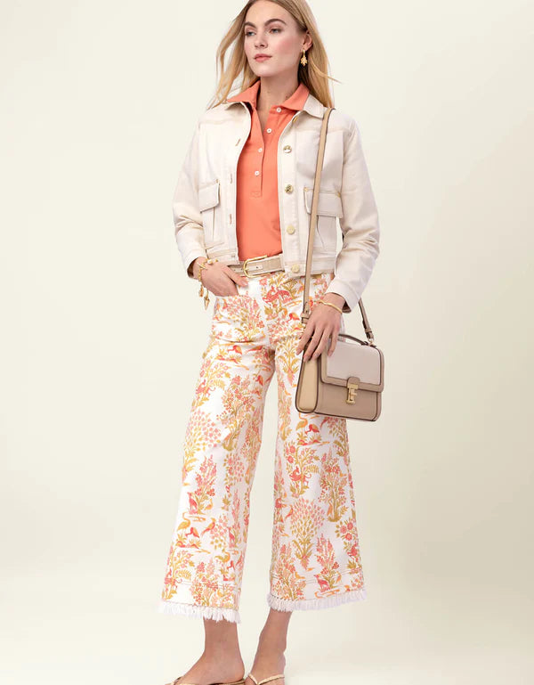 Pritchard Wide Leg Fringe in Toile
